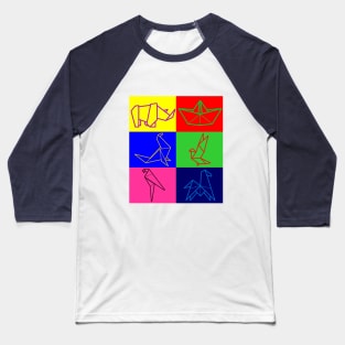 Geometric origami animals Baseball T-Shirt